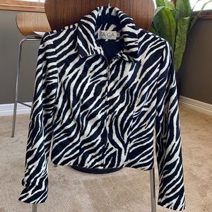 Animal print fitted jacket